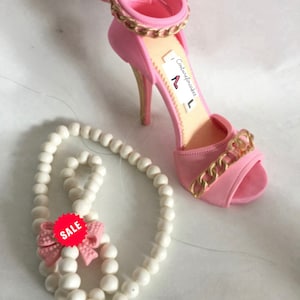 Fondant gumpaste shoe cake topper for fashion decorations