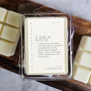 Cabin Noir | Winter Holiday Wax Melts | Masculine Wax Melts | Soy Wax Melts | Soy Melts | Scented Wax Melts | Strong Wax Melts | Dye Free