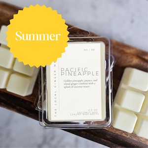 Summer Strong Scented Luxury Wax Melts | Pinapple Coconut Mango Beach Sweet Tropical | Coconut Soy | Dye Free