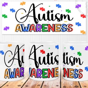 Autism Awareness Mug Design: 11oz/15oz PNG (Digital Download)