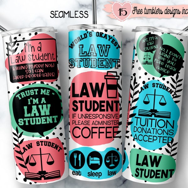 Law Student 20oz wrap, Digital Sublimation design, 20oz Digital Design, Law Student Tumbler, Inspirational Quotes Design, Law Student Wrap