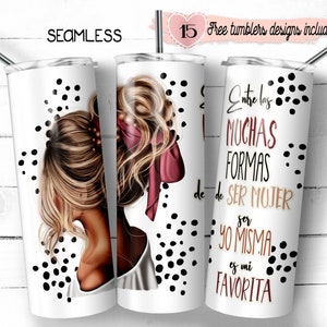 Spanish Motivational Tumbler Wrap Design (Digital Download)