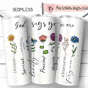 Christian 20oz wrap, Digital Sublimation design, 20oz Digital Design, Christian Motivational Tumbler Design, Inspirational Quotes Design
