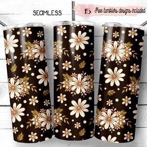 Floral 20oz Tumbler wrap, Digital Sublimation design, Floral Mom Design, Seamless Digital Wrap, Instant Download, Simple Floral Design