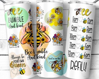 Bee Tumbler Wrap: design ispiratore da 20 once (download digitale)