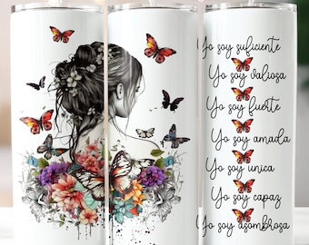 Spanish Positive Affirmations 20oz Tumbler Wrap (Digital Design)