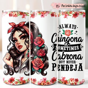 Spaans sarcastisch 20 oz-ontwerp, Spaans glitter 20 oz-wrap, digitaal sublimatieontwerp, Mexicaans Chingona, Espanol-bekerontwerp, Chingona