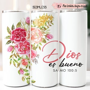 Bibel-Vers-spanisches 20-Unzen-Design, positive motivierende 20-Unzen-Verpackung, digitales Sublimationsdesign, Versiculos spanisches Design, Espanol Wrap Design