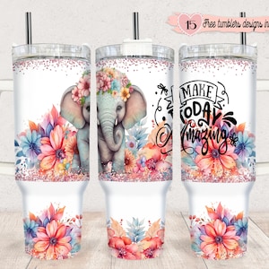 40oz Stainless Steel Glitter Sublimation Tumblers with a Handle, Quencher  Ombre Glitter Tumblers