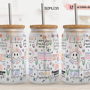 Geestelijke gezondheid 16oz wrap, 16oz bekerontwerp, motiverende citaten ontwerp, motiverend ontwerp, 16oz digitaal ontwerp, ontwerp geestelijke gezondheid,