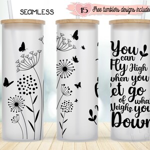 Envoltura motivacional para vaso de 25 oz, diseño para envolver café, diseño sin costuras por sublimación, diseño de 25 oz de descarga instantánea, envoltura digital inspiradora