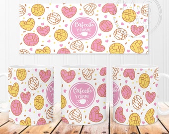 Cafecito y Chisme Mug Design: Pan Dulce Coffee (Digital Design)