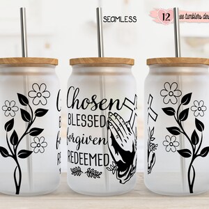 Christliche motivierende 16 Unzen Verpackung, 16 Unzen Becher Design, Sublimationsdesign, motivierendes digitales Design, inspirierendes christliches Digital