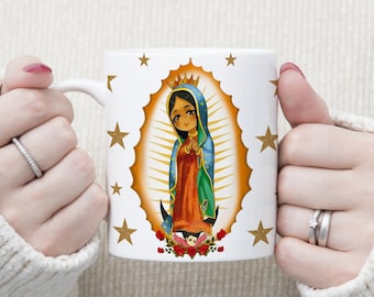 Caneca da Virgem de Guadalupe: 11oz/15oz PNG (Download digital)