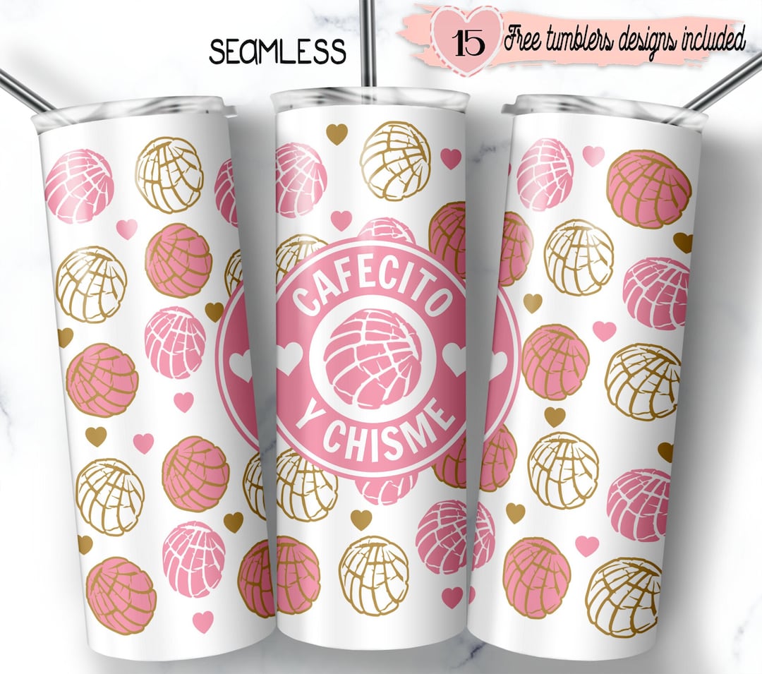 Cafecito Y Chisme Tumbler Design: Mexican Concha Pan (digital Download ...