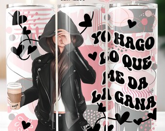 Diseño de envoltura para vaso de 20 oz "Amor propio" (descarga digital)