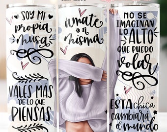 Diseño de envoltura para vaso de 20 oz "Amor propio" (descarga digital)