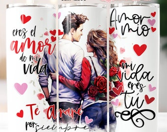 Vaso de 20 oz para San Valentín: Diseño "Amor" (Descarga digital)