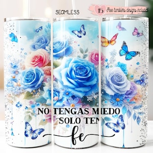 Bible Verse Spanish 20oz Design, Positive Motivational 20oz wrap, Digital Sublimation design, Versiculos Spanish Design, Espanol Wrap Design