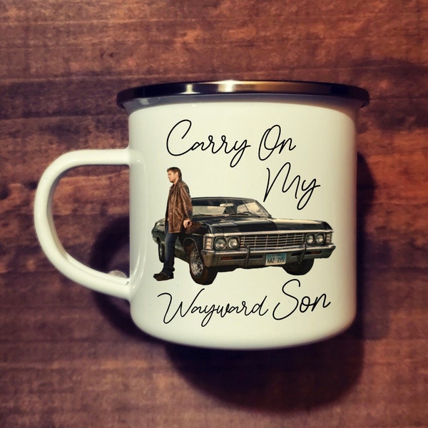 Custom Camping Mug, Supernatural Camping Mug, Supernatural Gift, Custom Personalized Mug, Supernatural, Dean Winchester