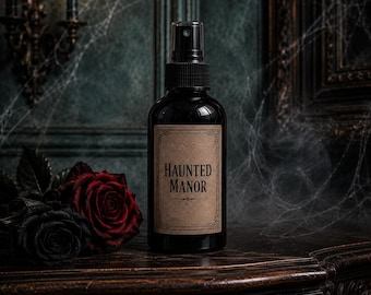 Haunted Manor Room Spray, Gothic Floral Amber Fragrance, Spooky Home Mist