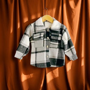B&W Checked Button Jacket