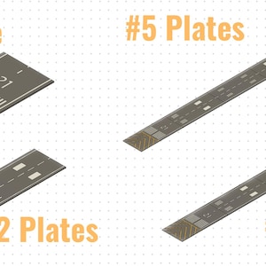 The size of each plate is 9"x4"
