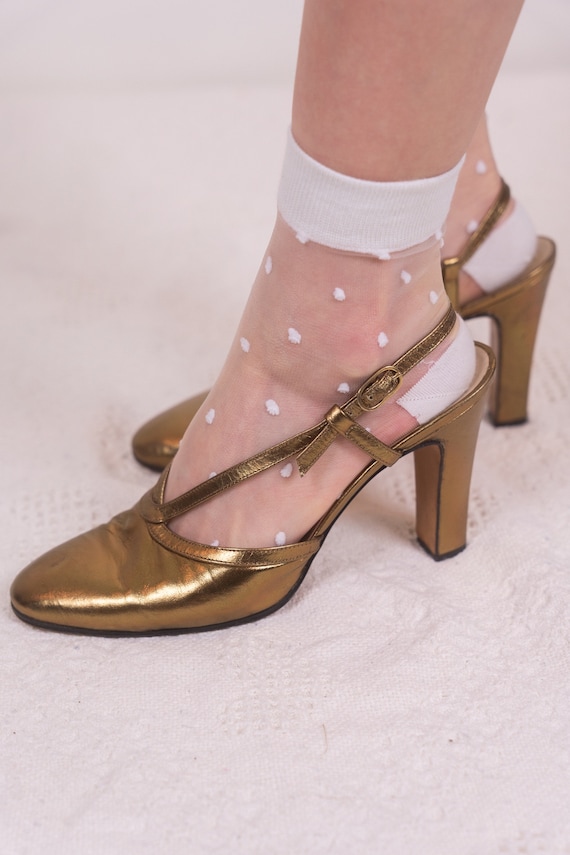 1970’s  Vintage Givenchy Gold Metallic Heels