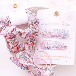 Easter Gifts for Girls, Birthday Gifts for Girls, Birthday Accessories, Hair Clips, Bunny Ears, Scrunchies For Baby Girls, Liberty London
