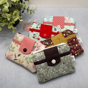 Coin Purse, Zipper Coin Purse, Card and Money Purse, Mini Wallet, Coin and Card Holder, Rosary and Prayer Card Holder, Catholic Gift
