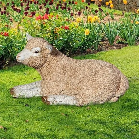 Merino Ewe Lifesize Lamb Statue Resting Etsy