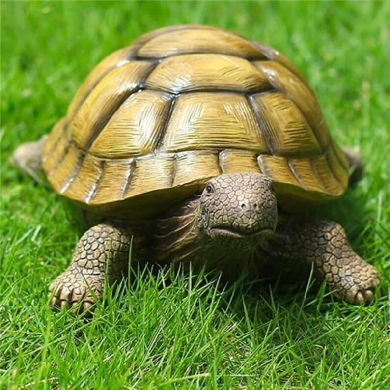 Resin Tortoise Garden Statue Turtle Lawn Ornament Etsy