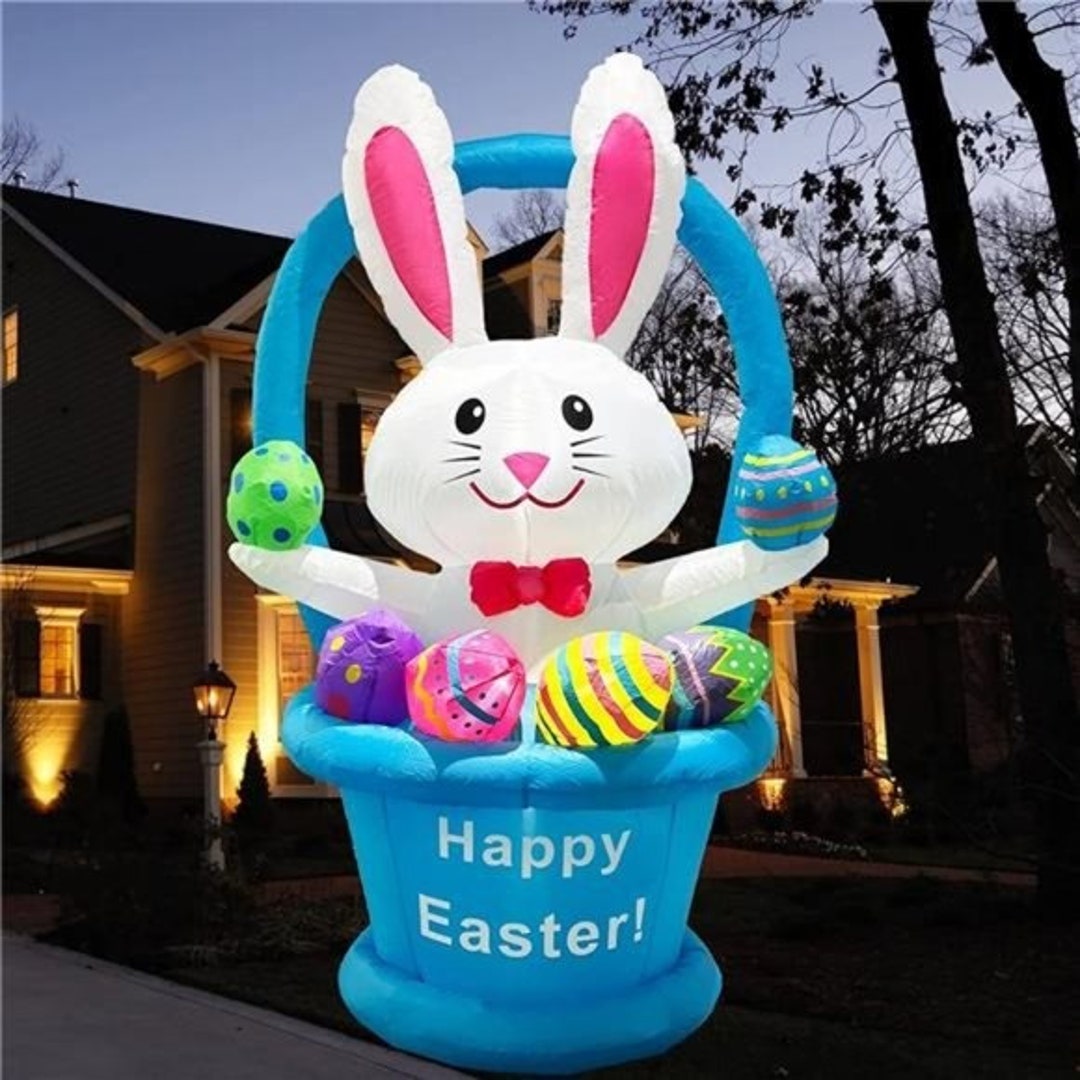 Inflatable Easter Bunny Blow up Yard Decorations 6FT Outdoor Etsy