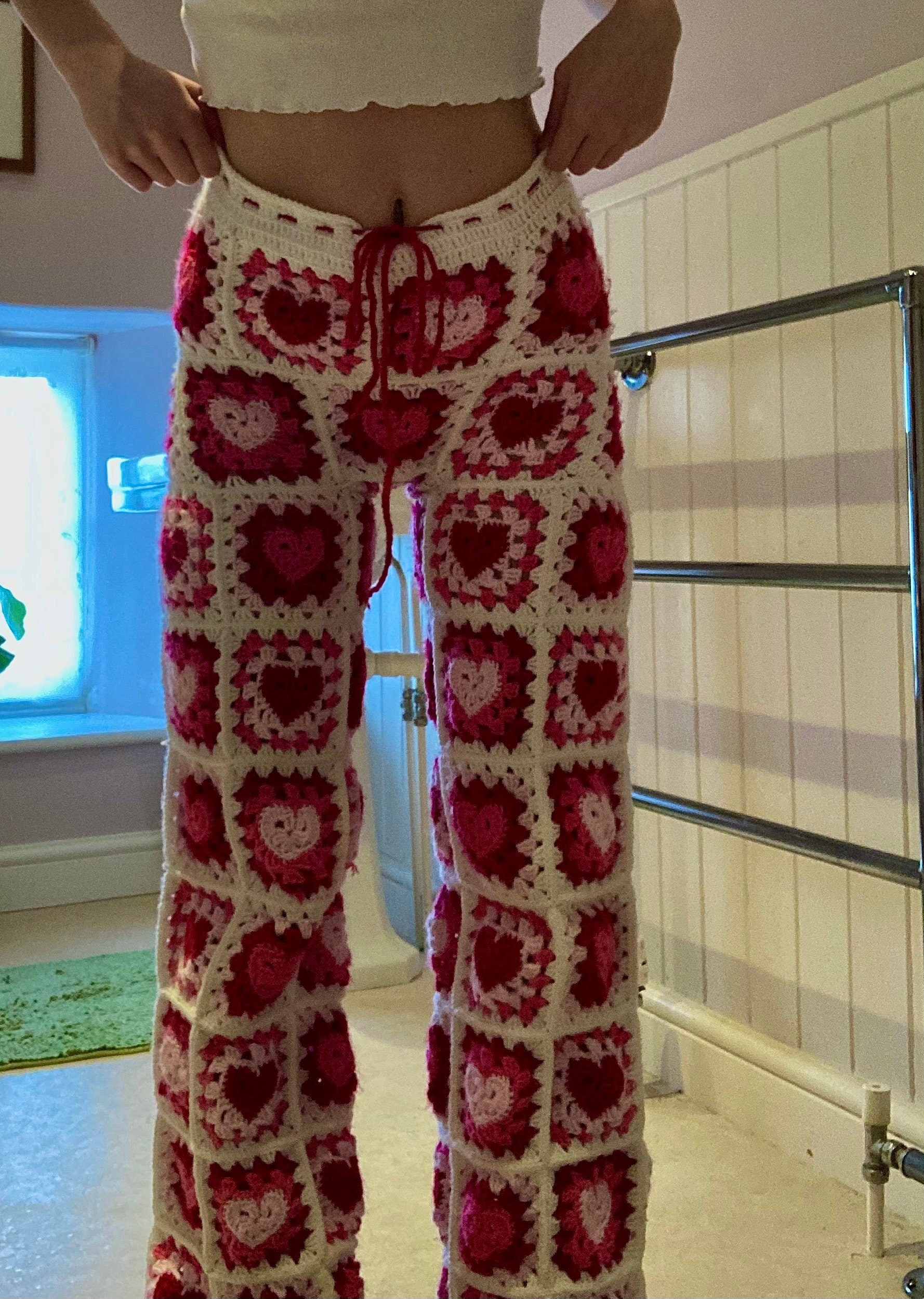 Crochet Granny Square Trousers - Etsy