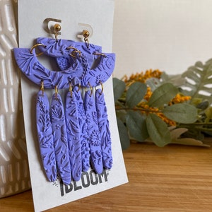 Periwinkle Garden Wide-Set Dangles