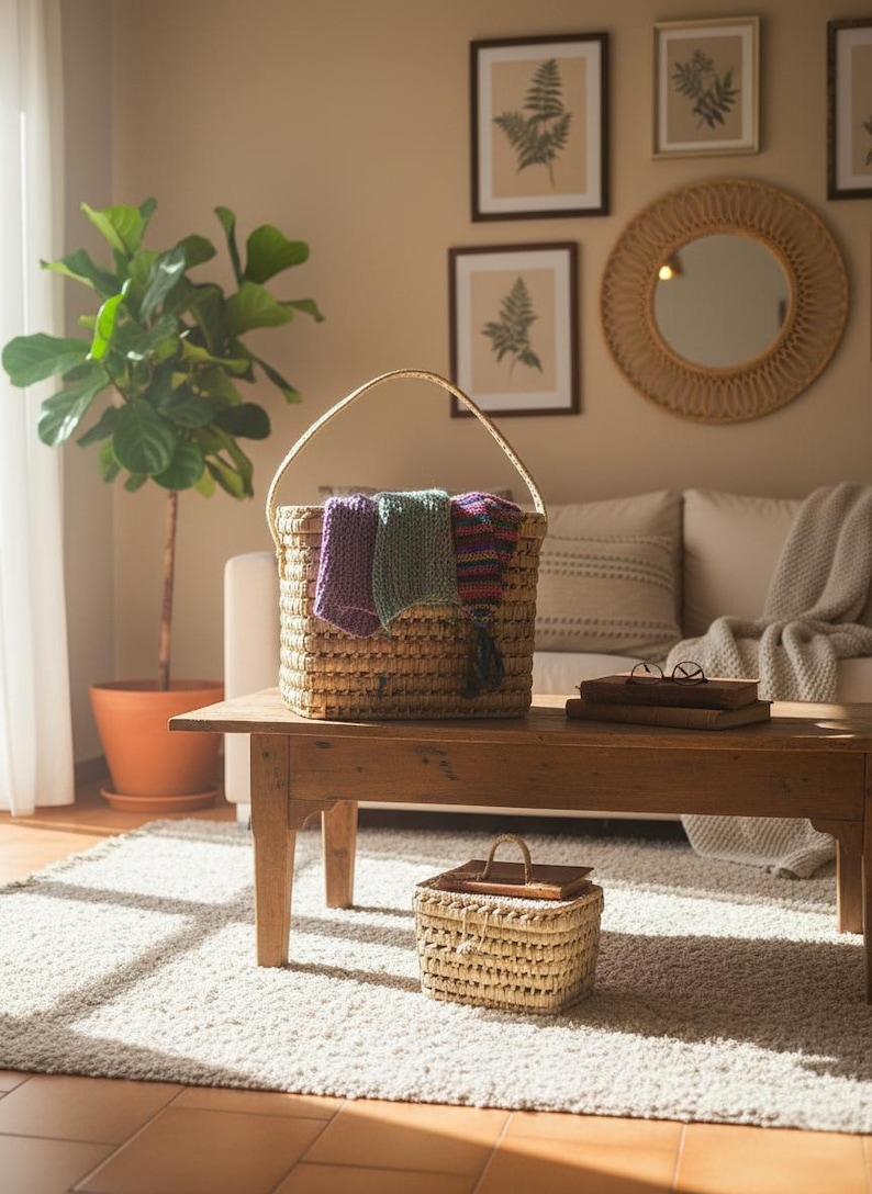 Malle de rangement artisanal en osier