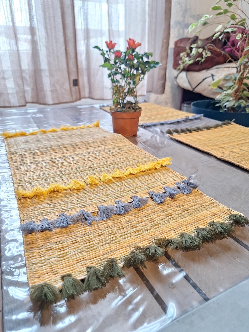 Lot de 2 set de table bohème tissé à la main