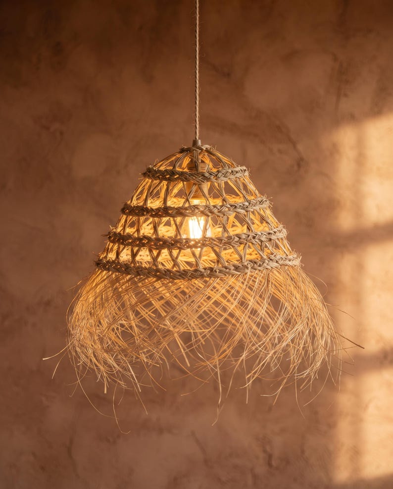 Suspension en feuille de palmier