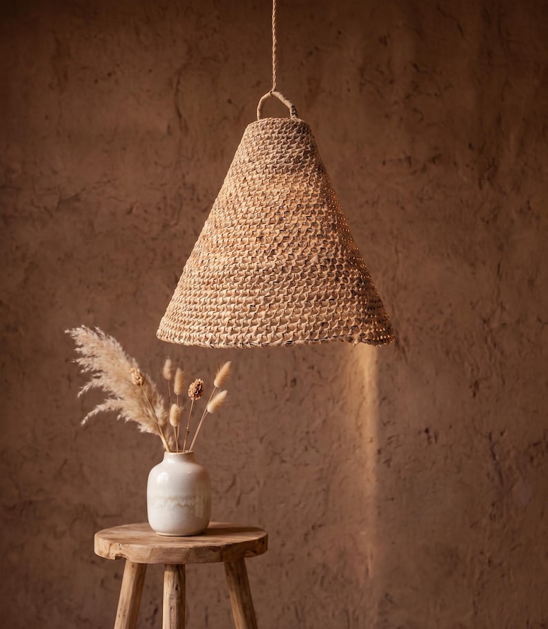 Suspension en Feuilles de Palmier Tressées