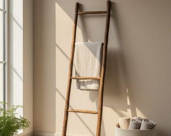 Échelle Décorative en Bois Brut