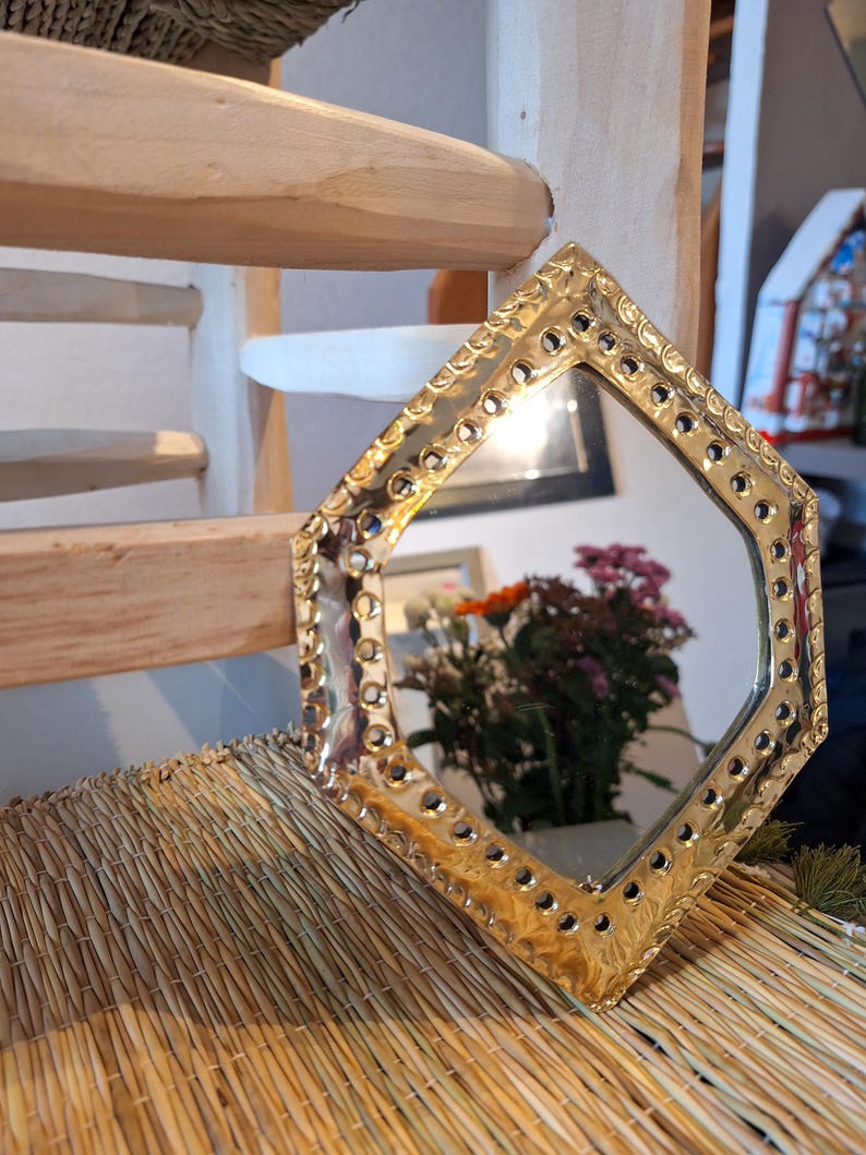 Lot de miroirs artisanaux marocains dorés