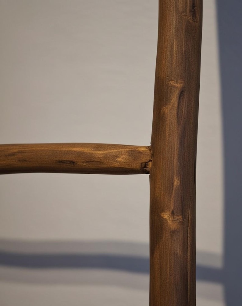 Échelle Décorative en Bois Brut