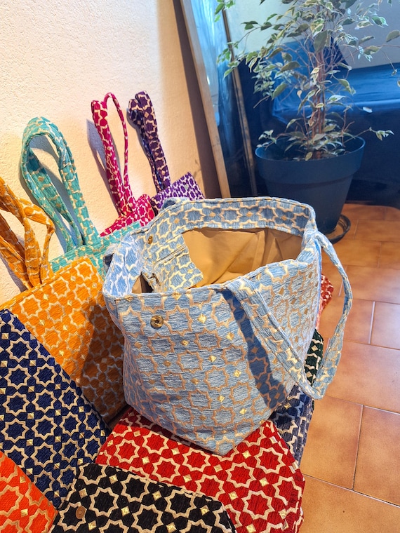 Grand Sac Cabas Marocain Brodé Main
