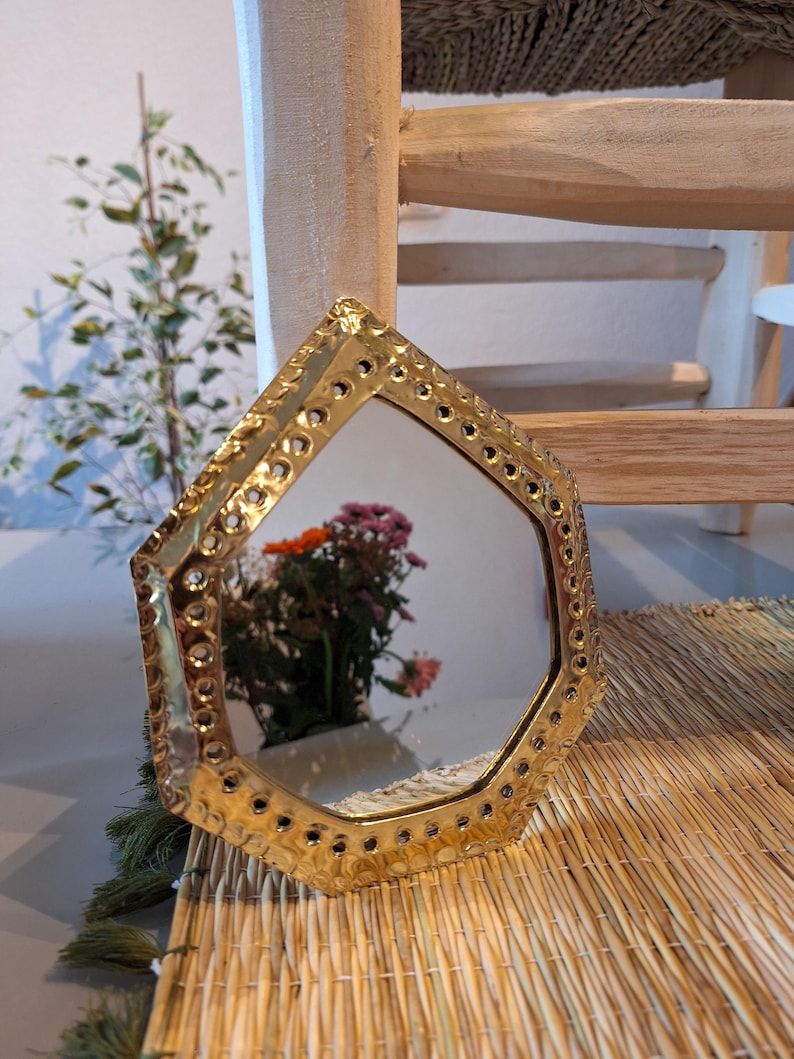 Lot de miroirs artisanaux marocains dorés