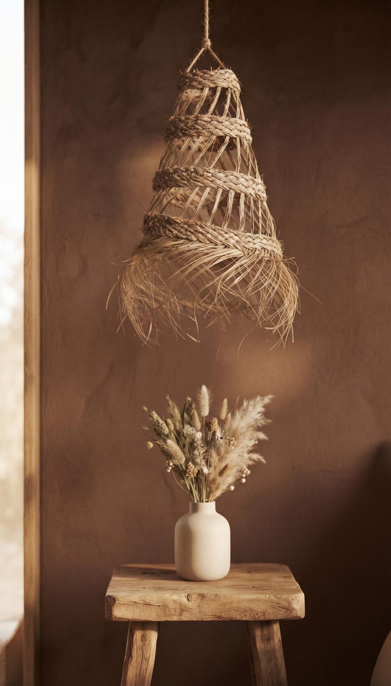 Suspension en feuille de palmier