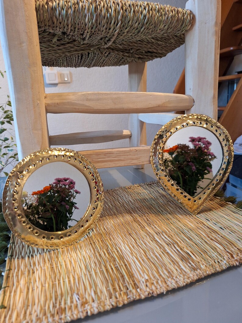 Lot de miroirs artisanaux marocains dorés