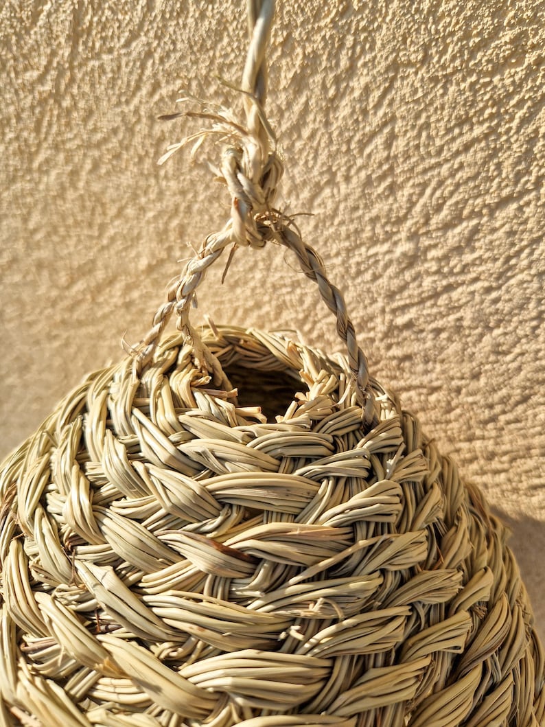 Suspension nid d'abeille en feuille de palmier