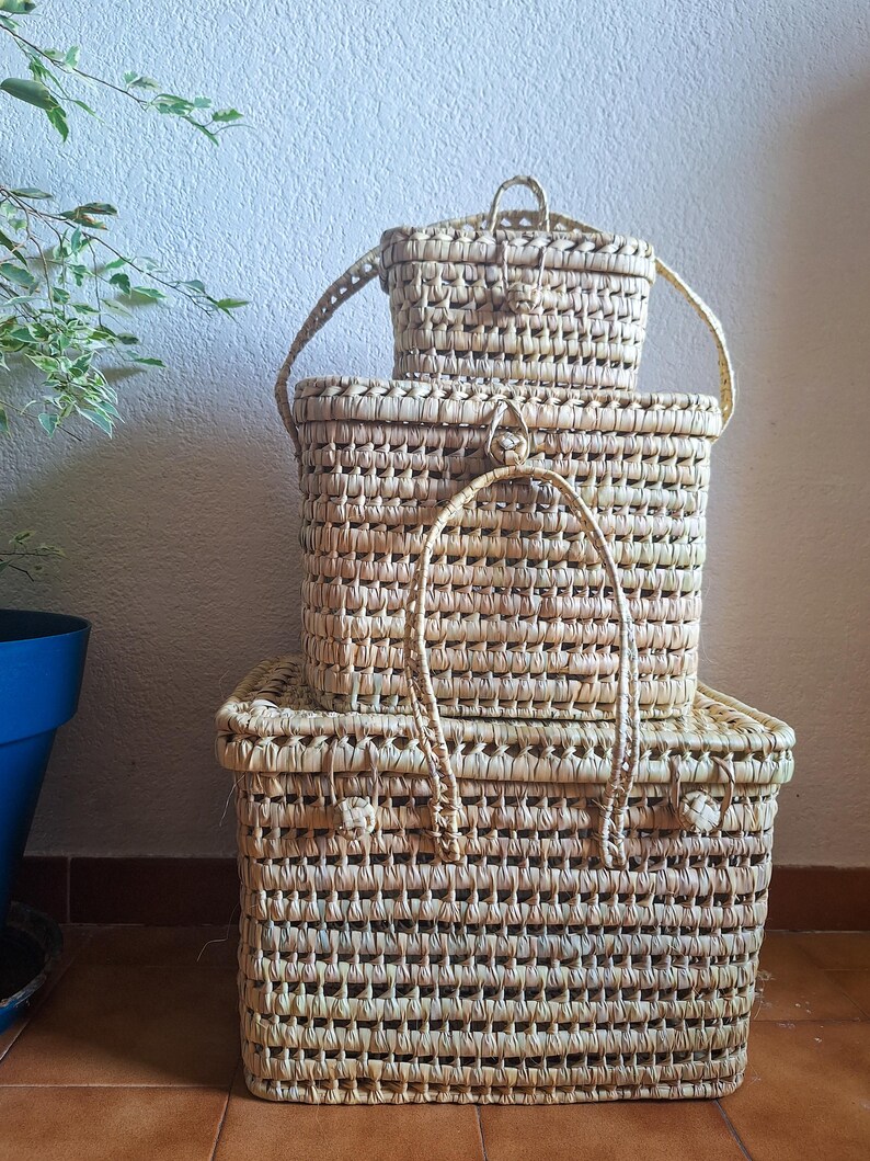 Malle de rangement artisanal en osier