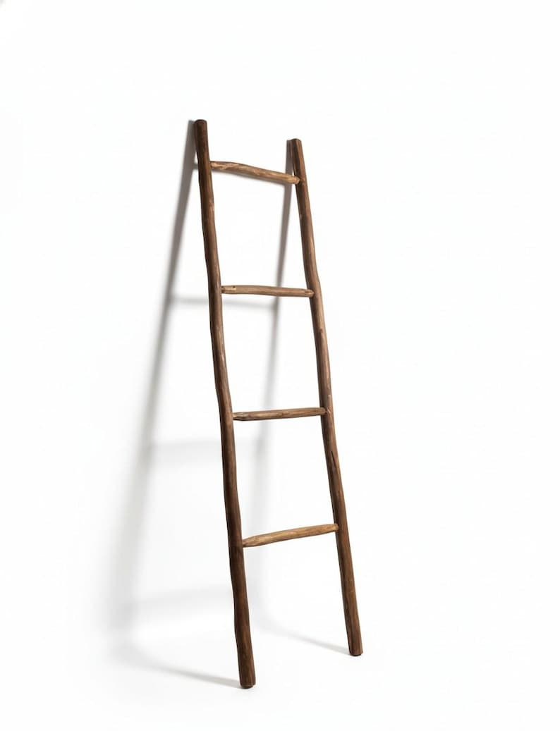 Échelle Décorative en Bois Brut