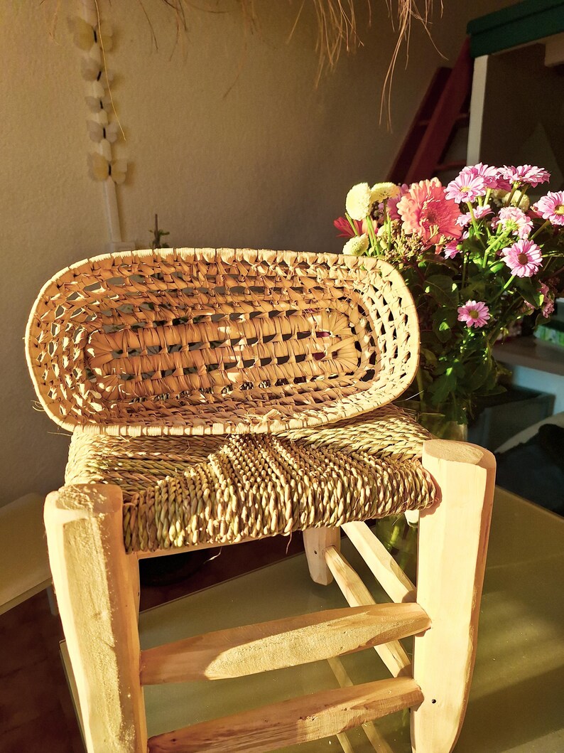 Panier tressé à la main en feuilles de palmier